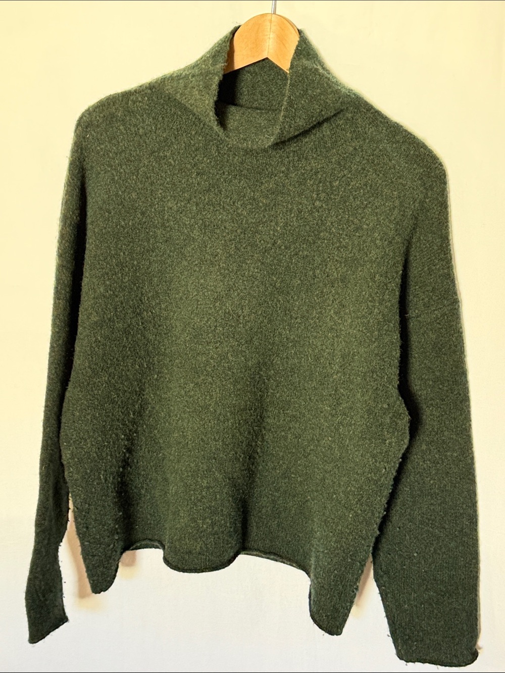 NAIF Olive Green Cozy Turtleneck Sweater